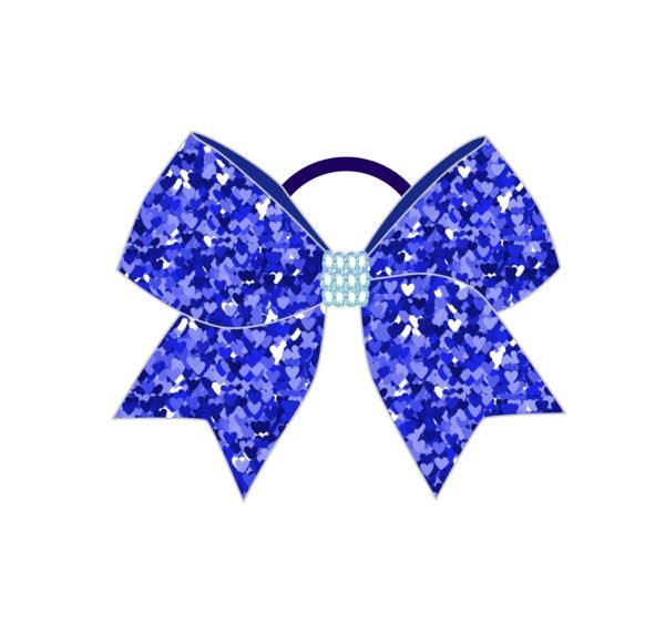 Blue pearlescent bow