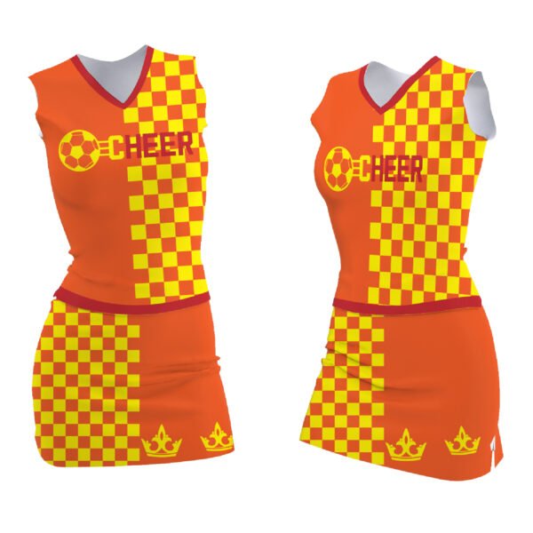 Kids And Adults Design Your Own Cheerleading Uniforms Crop Top And Dress One-Stop Performance Wear Cheerleading Set